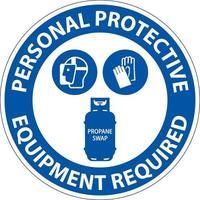 equipamento de proteção individual propano necessário sinal de piso vetor