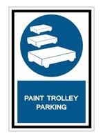 ppe icon.paint trolley parking symbol sign isolado no fundo branco, ilustração vetorial eps.10 vetor