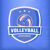 logotipo do campeonato de vôlei vetor moderno