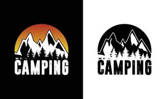 design de camiseta de citação de acampamento, tipografia vetor