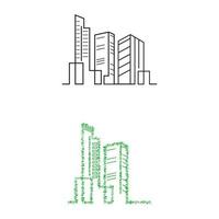 skyline da cidade, ilustração vetorial de silhueta da cidade em design plano vetor