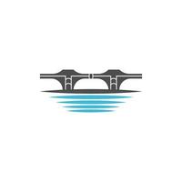 ilustração de design de ícone de logotipo de ponte vetor