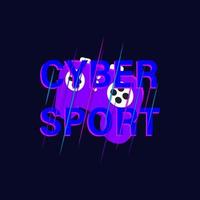 cartaz de esporte cibernético. concepção de jogo cibernético vetor