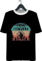 design de camiseta de ciclo vetor