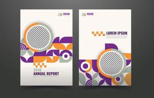 design moderno do livro de relatório vetor