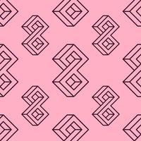 padrão vetorial sem costura do símbolo do infinito em fundo rosa para sites, têxteis, invólucros, papéis de parede vetor