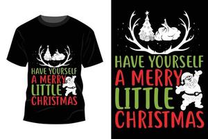 design de camiseta de natal vetor