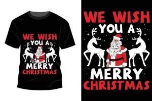 design de camiseta de natal vetor