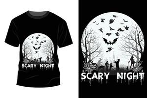 desenho de t-shirt halloween vetor