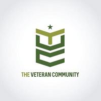 ícone de símbolo de design de logotipo de comunidade veterano vetor