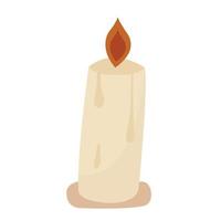 ilustração de ícone de vela de cera para design de cartão de natal. perfeito para impressão, cartão postal. vetor