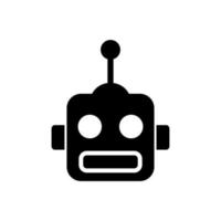 ícone de robô de cabeça vetor