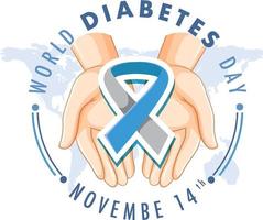 design de logotipo do dia mundial do diabetes vetor