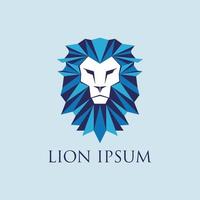 ícone de símbolo de sinal de logotipo de leão azul vetor