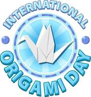 design de banner do dia internacional do origami vetor