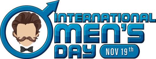 design de cartaz do dia internacional dos homens vetor