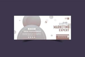 modelo de design de banner especialista em marketing digital vetor