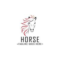 logotipo da empresa de cavalos vetor