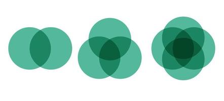 infográficos de círculos de diagrama de venn vetor