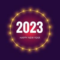 feliz fundo de cartão de festival de celebração de ano novo de 2023 vetor