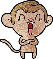 personagem de macaco vetorial em estilo cartoon vetor