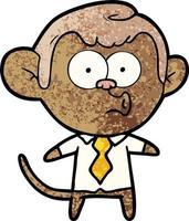 personagem de macaco vetorial em estilo cartoon vetor