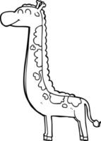 desenho de linha desenho de girafa vetor