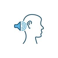 ícone moderno do conceito de vetor de poluição sonora
