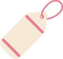ilustração de etiqueta de preço de creme rosa vetor