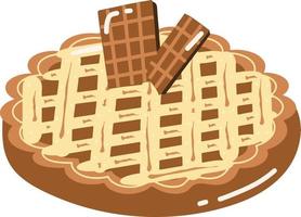 ilustração de padaria de torta de maçã de chocolate gostoso vetor