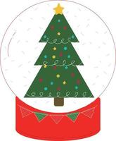 bola de cristal de natal. guirlandas, bandeiras, etiquetas, bolhas, fitas e adesivos. coleção de ícones decorativos de feliz natal. ilustração. vetor