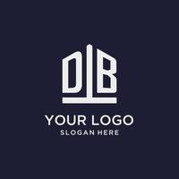 db design de logotipo de monograma inicial com estilo de forma de pentágono vetor