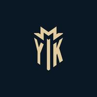 yk inicial para logotipo de escritório de advocacia, logotipo de advogado, ideias de design de logotipo de advogado vetor