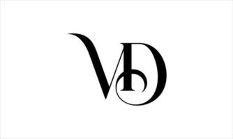 design de logotipo vd. inicial vd letra logotipo ícone design vector pro vector.