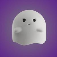 fantasma 3d fofo. ilustração em vetor de um personagem de espírito para o halloween. elemento decorativo