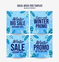 design de inverno para publicidade, banners, folhetos e panfletos vetor