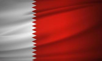 vetor de fundo de design de bandeira do Bahrein realista. design do dia da independência do bahrein