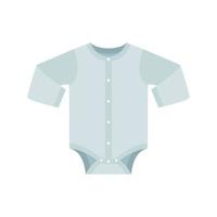 ícone de body de bebê com mangas compridas em estilo simples, isolado no fundo branco. macacão recém-nascido. ilustração vetorial. vetor