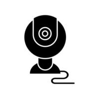 vetor de ícone de webcam de computador. forma plana simples isolada