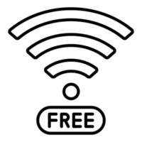 estilo de ícone wi-fi gratuito vetor