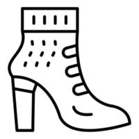 estilo de ícone de sapatos femininos vetor