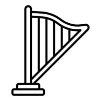 estilo de ícone de harpa vetor