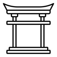 estilo de ícone do portão torii vetor