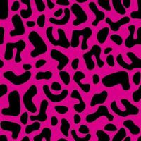 leopardo preto e rosa sem costura padrão. estampa animal leopardo. cor de fundo sem emenda. estampa animal print vetor