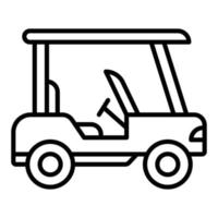 estilo de ícone de carrinho de golfe vetor