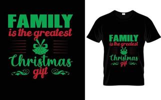 camiseta família é o... natal vetor