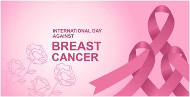 conscientização do dia do câncer de mama outubro vetor