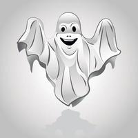 imagem vetorial fantasma dos desenhos animados, personagem fofa de halloween, vetor