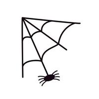 ilustração em vetor teia de aranha, ícone de halloween isolar em branco.