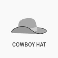 ilustração vetorial plana simples criativa de chapéu de cowboy vetor